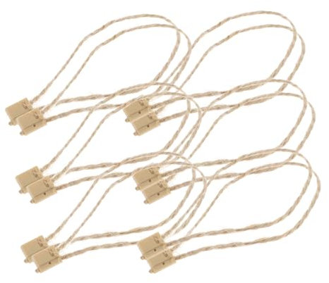 Alipis 100 Pièces De Ficelle Ficelle pour Boules de Noël Accessoire de Noel Attache étiquette décoration de Mariage champêtre goupille de Verrouillage Corde d'étiquette PP Light Brown