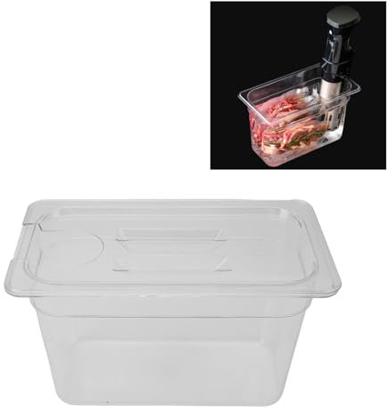 Thermoplongeur Cuisson Sous Vide Récipient 6,9 L, Transparente Boite Sous Vide Qualité Alimentaire Avec Couvercle, Récipient Mijoteuse 6,9 L pour la Cuisine Maison Container
