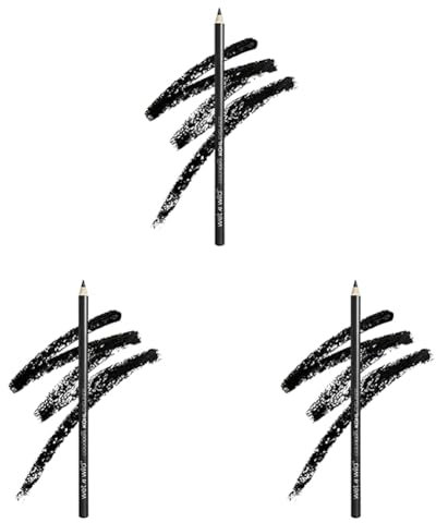 Wet n Wild, Color Icon Kohl Eyeliner Pencil, Eyeliner und Stift für ein Augen-Make-up mit Intensiv pigmentierten Effekt, weiche, cremige Formel und leichte Handhabung, Baby's Got Black (Packung mit 3)