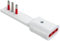 Adattatore ultrapiatto salvaspazio, bianco, spina piccola 10A, presa piccola 10A, adattatore flat extra-piatto, ideale per installazioni in spazi ristretti come dietro mobili o elettrodomestici