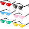 banjiabb 6 Paare Pixel Sonnenbrille,Pixel Brille,Party Brille,Brille,Mehrfarbige Kunststoff Sonnenbrillengeeignet Für Partyurlaub Dekoration Brille(Sechs Farben), Rosa, Gelb, Rot, Blau, Schwarz, Gr