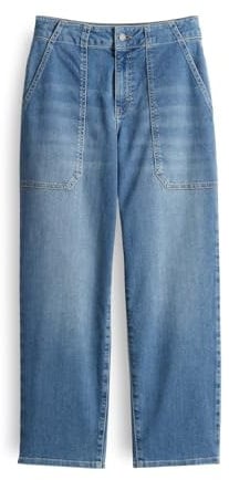 someday Damen Jeans | Barrel Fit CORAH Utility aus nachhaltigem BCI Cotton Mix mid Future Blue, 36