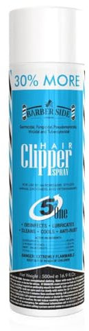 ICan Barberside Disinfectant Cooling Spray for Hair Clippers, 500ml, Anti-Rust, 5-in-1 (1)