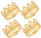 IMIKEYA 4 Stück Goldene Kronkuchendekoration Krone Kuchen -topper Prinzessin Hochzeit Elegant Backen Dusche Dekorationen Klein Königin Geburtstag Party Mini Schmücken Eisenblech