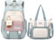 Amythe Schulrucksack Mädchen Set, Schulranzen für Mädchen der 3. bis 7. Klasse, 36L Schultasche Mädchen mit Umhängetasche, Lässiger Rucksack Teenager Daypack mit Anhängern, Grün