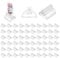 ZHIQIN 100 Stück Kartenständer Plastic Transparent Tischkartenhalter Acryl Spielkartenhalter Klare Kartenspiele Ständer Plastic Game Card Stands für Karten Foto Brettspielmarker Bilder