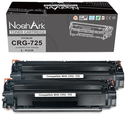 NoahArk Kompatibel mit Canon CRG 725 CRG-725 Tonerkartusche Ersatz für Canon LBP-6000 LBP-6000b LBP-6020 LBP-6020b LBP-6030 LBP-6030b LBP-6030 LBP-6030w MF3010 (2 schwarz)