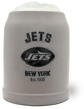 Bavariashop | ®NFL PREMIUM Team-Krug New York Jets | NFL Fankrug mit Team Logo | American Football Sammlerkrug | 0,5 Liter