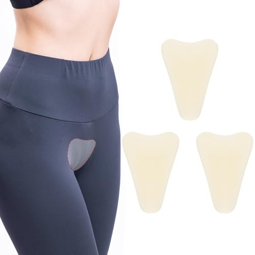 SDFWGG 3PCS Camel Toe Concealer Selbstklebende Wiederverwendbare T-Form Silikon Einlagen für Damen Unsichtbarer Anti Cameltoe Slip Nahtlose Slipeinlagen für Bikini und Unterwäsche