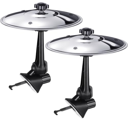 Zernblend Respaldo del Tambor, 2 platillos de batería, Mini batería, platillos de Choque, platillos de accidente de Auto, ventilación de Tambor de Auto, Interior de vehículos (Plata)