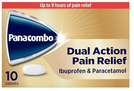 Panadol Panacombo Dual Action Ibuprofen Paracetamol Tablets, Painkillers for Joint, Period, Back Pain & Fever Relief, 10 Count