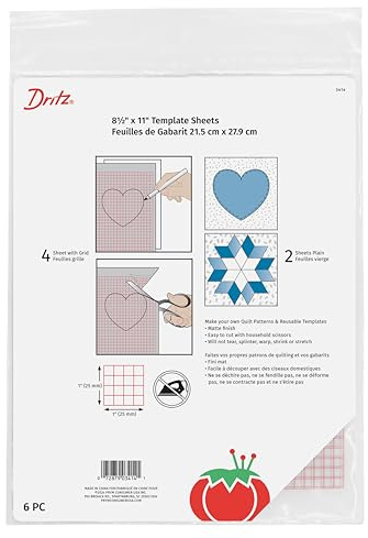 Dritz 3414 Non-Slip Vinyl Template Sheets (6-Count)