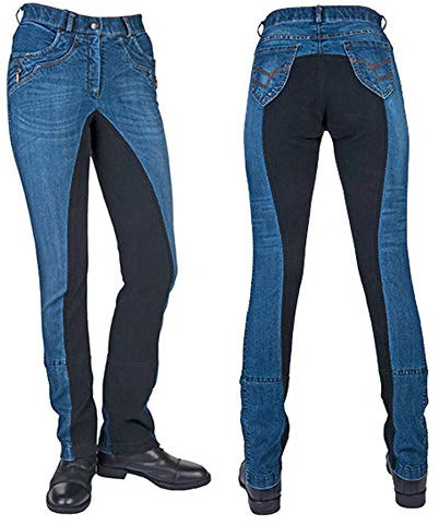 HKM Jodhpur 6969 - Pantalones de equitación para Adultos (Talla 38), Color Azul Oscuro y Azul Oscuro