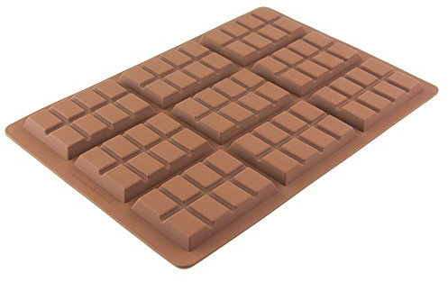 Silicone Moulds Chocolate Bar Sweet Moulds Candy Moulds Jelly Moulds Rectangle Baking Silicon Bakeware Mold Shape Soap Wax Flexible Baking Mould (9 Cell 8 Section)