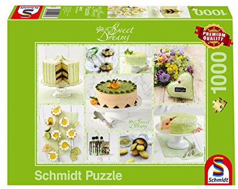 Schmidt Spiele Puzzle 59575 Frühlingsgrünes Kuchenbuffet, Sweet Dreams, Puzzle, 1000 Teile