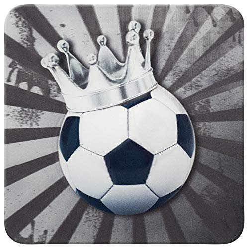 Sheepworld - 45896 - Untersetzer, 3D, Fußball, D24, Kork, 9,5cm x 9,5cm