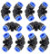 Carkio Lot de 10 raccords coudés pour Tuyau d'air - 4 mm - en Plastique - Coude à 90 degrés - Raccords pneumatiques - Verrouillage par Pression