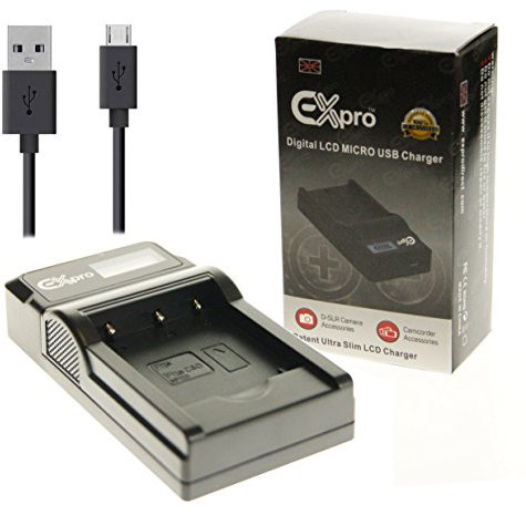 Ex-Pro® AHDBT-501 LCD Go-Charge USB Charger Compatible with/for GoPro Hero 2018, Hero 5, Hero 6, Hero 7