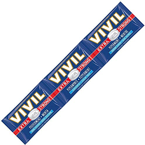 Vivil Extra Strong Pastillen mit Pfefferminz zuckerfrei 75g 5er Pack