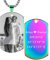 MeMeDIY Personnalisé Dog Tag Pendentif Collier Gravure Texte/Noir et Blanc Photo pour Homme Femme Mémorial en Acier Inoxydable Bijoux Bundle avec Chaîne Réglable, Porte-clés, Silencieux (Multicolore)