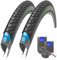 Set: 2 x Schwalbe Marathon E-Plus Reflex Pannenschutz Reifen 27,5x2.00/50-584 + Schwalbe SCHLÄUCHE Rennradventil