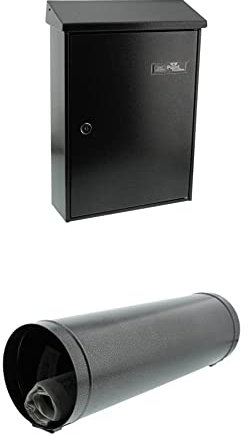 Burg-Wächter Briefkasten, A4 Einwurf-Format, Vollflächig verzinkt, Strukturlackiert, Letter 5832 E, Eisen + News 5800 E Zeitungsrolle, Briefkastenergänzung, A4 Einwurf-Format, Stahl eisenfärbig