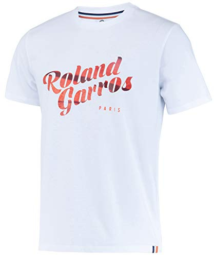 French Open Herren-T-Shirt, offizielle Kollektion, Herrengröße XX-Large weiß