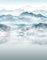 Fototapete Blau, Weiß - Vlies, Berge, Wasser, Himmel, Nebel - Natur XXL Vliestapete Made in Germany - Neu - 2,70m x 2,12m - 47224