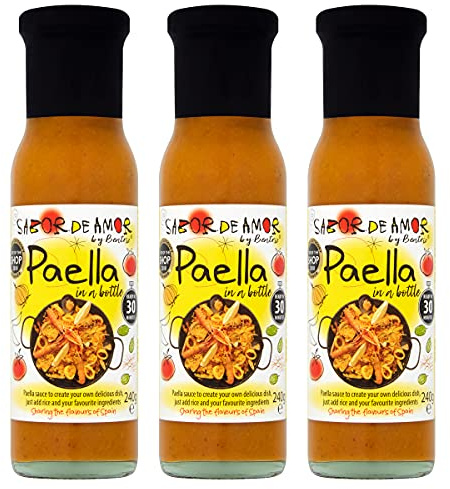 Sabor de Amor - Paella in a Bottle sauce - Natural Paella stock - 240g - Pack of 3