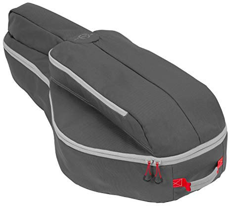 Allen Company Titan Krait Armbrustkoffer – Soft-Shell-Design – passend für schmale Armbrüste – übergroße Taschen für Bolzen, Köcher und mehr – Grau/Rot – 94 x 49,5 cm