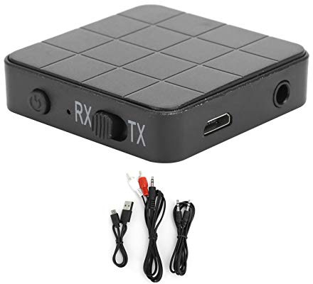 Receptor transmisor de audio Bluetooth 5.0, KN321 Adaptador de computadora de TV 2 en 1, adecuado para computadora, computadora portátil, estéreo, auriculares, teléfono inteligente, reproductor de MP3