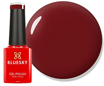 Bluesky Gel Nail Polish, Paradise Deep Red - 80575, Dark Red, Long Lasting, Chip Resistant, 5ml (Requires Drying Under UV LED Lamp)