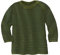 Melange-Pullover Baby & Kleinkind - 100% Bio-Merino – atmungsaktiv & warm - Unisex Gr. 50-104 - nachhaltig & fair – dehnbar mit Knopfverschluss - Made in Germany | Oliv-Anthrazit Gr. 86-92
