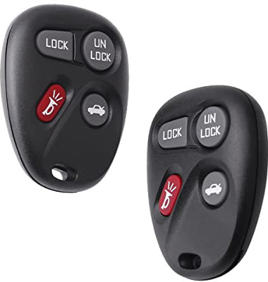 OCESTORE KOBLEAR1XT Lot de 2 porte-clés de voiture sans clé 4-BTN compatibles avec Lesabre Deville Séville SSR Bonneville Alero Grand Am 25695954 25695955