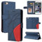 Ttianfa Funda para Apple iPhone 6 Plus Billetera [3 Ranura para Tarjeta+Cartera] [Cierre magnética] [Soporte Plegable] Correa de Mano 360° Protección Shockproof 2&Protector de Pantalla,Azul
