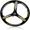 L&WB 26 Zoll Laufrad Vorderrad Fahrrad Fahrrad Laufradsatz, 3-Speichen Mountainbike Integrated Rear Wheel Set Scheibenbremse Magnesiumlegierung Wheel Set,Gelb