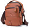 Echtes Leder Umhängetasche,Lässige Mode Crossbody Tasche,Wasserdicht Verschleißfest Multifunktionale Outdoor-Rucksack,Geeignet für Männer und Frauen Vintage Business Travel,Kleine Schulranzen,Braun