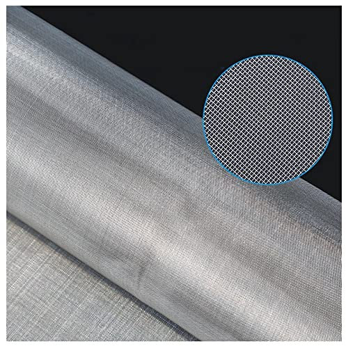 Maille en Acier Inoxydable 304-40 Mailles - Trou 0,5 Mm - Grillage De Fenêtre en Treillis Métallique - Ne Rouille Jamais - Résistant À La Chaleur (Silver, 1x1m)