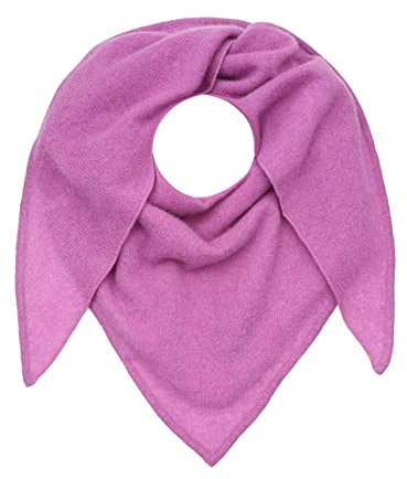 Zwillingsherz 100% Kaschmir Dreieckstuch Stola Schal für Damen Mädchen Frauen - Hochwertiges Cashmere Halstuch Uni Design - Umschlagtuch – warm weich kuschelig - Damenschal für Frühling Herbst Winter