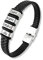 Pulsera con nombres personalizada, MODELO TALY, para todas las tallas, ajustable, acero inoxidable. (21, Negro)