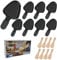 QcuGvy 4 Sartenes Pequeñas para Raclette Grill con 4 Espátulas para Raclette y Revestimiento Antiadherente Accesorios para Raclette Mango Aislado (Cuadrado)
