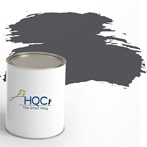HQC Garden Shed & Fence Paint - 1L Quick-Drying Outdoor Furniture & Wood Protection Paint, Satin Classic Grey
