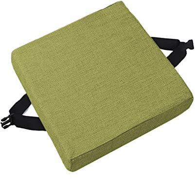 Taburete Silla Cojines Almohadilla de Asiento Estera, Hebilla Antideslizante Cuadrado Silla Taburete Cojines Almohadillas para Jardín Oficina Escuela Patio Bistro (30x30x8cm,Verde)