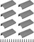 MOROBOR Finger Edge Pull, 8pcs verdeckter Griff moderner Stil Schublade Griff, Rechteckiger Aluminiumlegierung unsichtbarer Griff Schrank Griff für Schrank Hardware Schublade, 80mm/Mattgrau