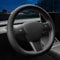 CARODI Housse de volant en cuir nappa pour Tesla Model 3 / Tesla Model Y (noir)
