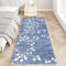 Läufer Teppich Lang Flur rutschfest Waschbar Hellblau 140x160cm Küche Korridor TeppichLäufer für Flur Schlafzimmer Wohnzimmer Polyester Teppichmatte Dauerhaft, Anpassbar Küchenteppich Meterware