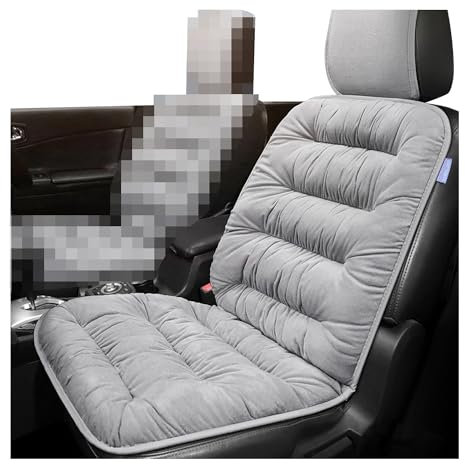 CGEAMDY Warmes Autositzkissen, Auto Sitzauflagen, Sitzschoner für Autositze, Universal Autositzschoner mit Rückenlehne, Autositzauflage Anti Rutsch Unterlage (Grau)