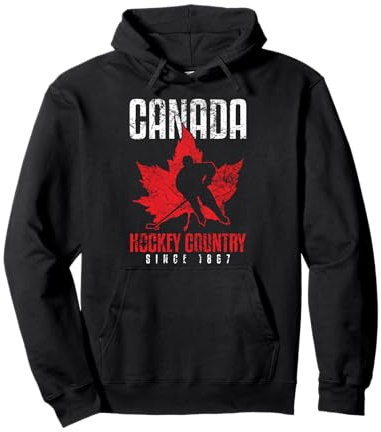 Kanada Eishockey Sport Kanadische Flagge Vintage Pullover Hoodie