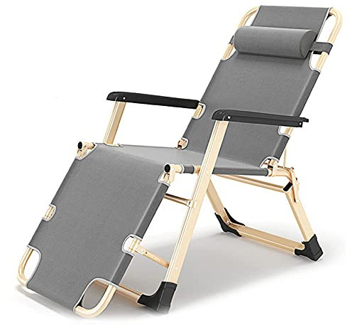 Zero Gravity Lounge Chair, ultraleichter Campingstuhl, tragbar, unterstützt 330 Pfund, Lounge Chair, übergroßer gepolsterter Zero Gravity Chair, klappbarer Terrassensessel, Liegestuhl für den Garten