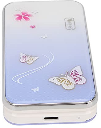 Lazmin112 N509 2G-Klapphandy, HD-Farbdisplay, Umfangreiche Funktionen, Große Tasten und Tasten-LED-Licht, Lange Akkulaufzeit, SOS-Funktion, 2G-Klapphandy mit 2,4-Zoll-Bildschirm und (Purple)